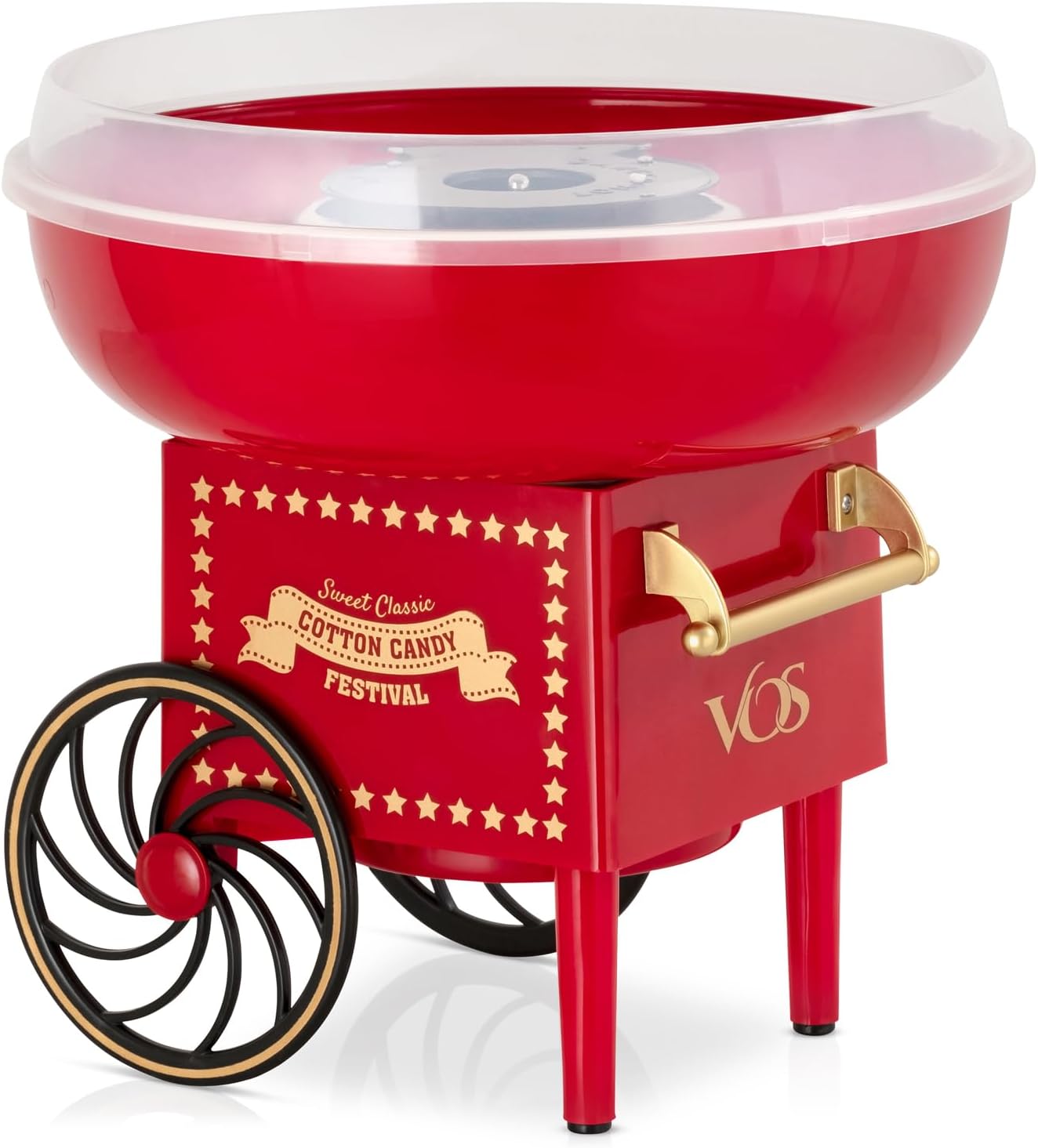 Mini Cotton Candy Machine for Kids, Red Retro Sugar Candy Maker, Cotton Candy Maker Machine Kit: Includes 15 Candy Sticks & 1 Sugar Scoop – Ideal for Home Use, Small Parties & Intimate Gatherings